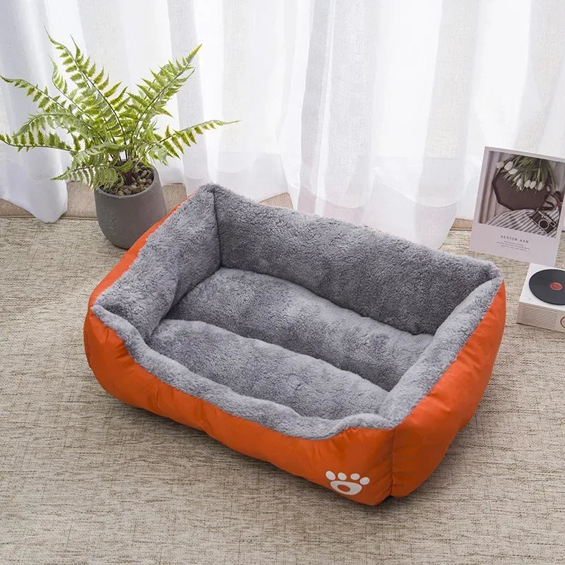 Color Square Winter Soft Warm House for Dog Bed for Dog Mat Waterproof Cat Bed Pet Bed for Large Medium Small Dog House - Urbizia