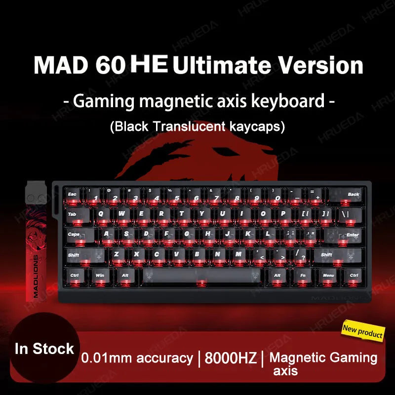 MADLIONS Mad 60he Mad60HE Mad 68HE Mechanical Keyboard Magnetic Switch Wired Hot Swap 8K Polling Rate Customized Gaming keyboard