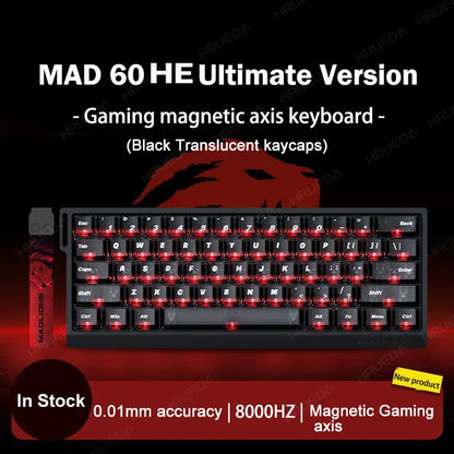 MADLIONS Mad 60he Mad60HE Mad 68HE Mechanical Keyboard Magnetic Switch Wired Hot Swap 8K Polling Rate Customized Gaming keyboard
