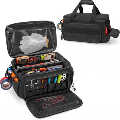 14" Heavy Duty Tool Bag Multipurpose Work Organizer for Handyman,Carpenter,Durable Portable Tool Storage