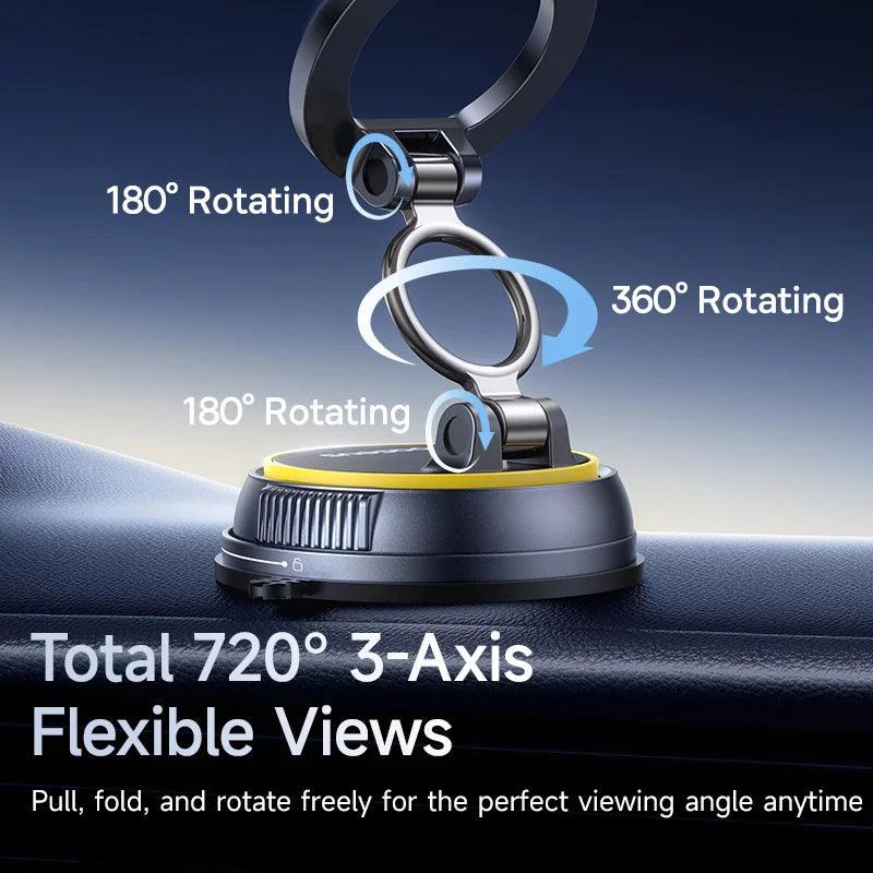 Baseus Magnetic Car Phone Holder Vacuum Suction Cup Stand 360° Rotation Мagnet Holder For iPhone Gym/Driving Vacuum Phone Stand