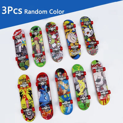 1-5Pcs Finger Skate Board Mini Collectible Creative Desktop Fingertip FingerBoard Toys For Kids Birthday Gifts Finger Skater