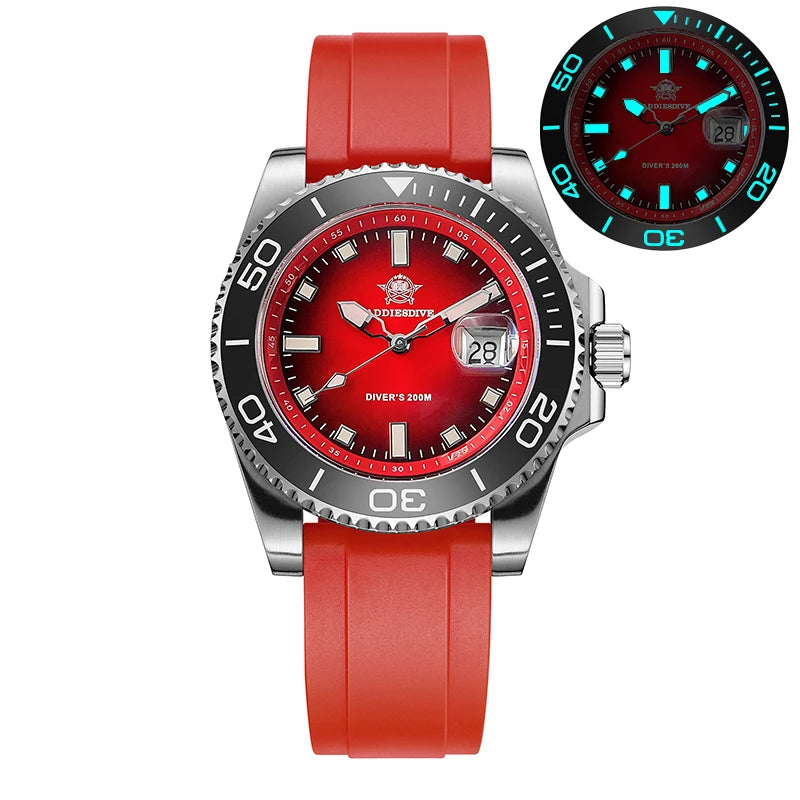 ADDIESDIVE Men's Watch Quartz Stainless Steel Diving Watch 200M Super Luminous Luxury Watch Reloj Hombre NEW Watch Reloj Hombre