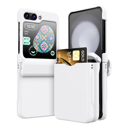 Flip Cover Card Insertion Phone Case For Samsung Galaxy Z Flip 8 Galaxy Z Flip 7 5 4 6 Shockproof Fall Prevention Phone Cover