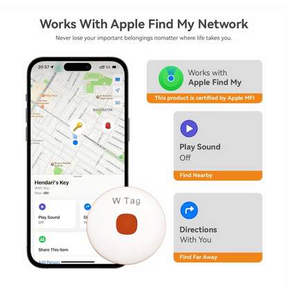 Wesolvet Smart Tag Bluetooth Tracker – Works with Find My
