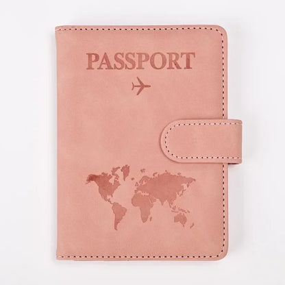 10 Colors Men Women PU Leather Travel Mad Passport Cover Holder Case Ticket Wallet with Credit Card Holder Protector Cover