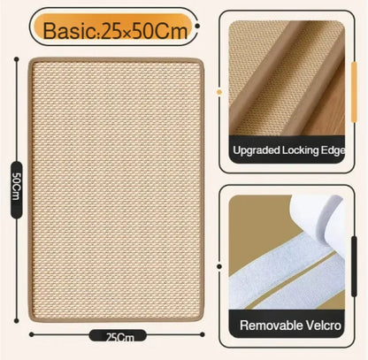 Multi-Function Cat Sisal Scratcher Pad, Sofa Protection Anti-Scratch Mat, No Lint Claw Grinding Pad for Cat Pet Daily Supplies