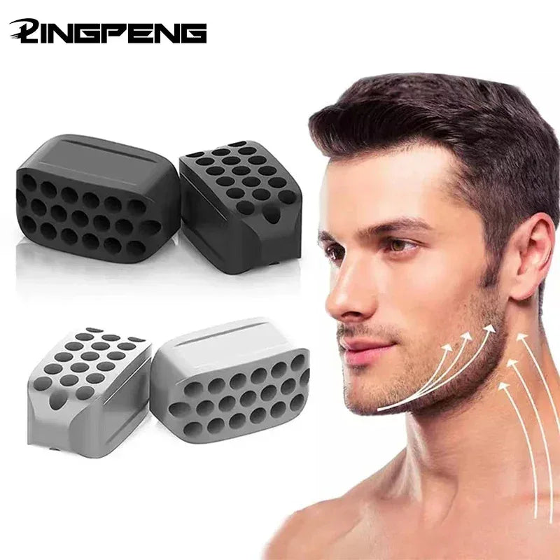 Silicone Jaw Exerciser Facial Toner & Jawline Fitness Ball Neck Toning Equipment Facial Beauty Tool Double Chin Exerciser - Urbizia