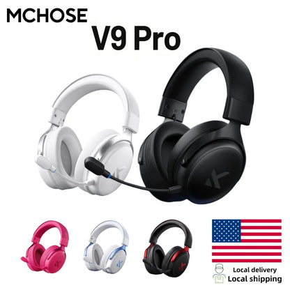 MCHOSE V9 Pro Wireless Gaming Headset 7.1Surround Sound Headphones Noise Canceling Mic Low Latency Lightweight for PS5 PC SWITCH