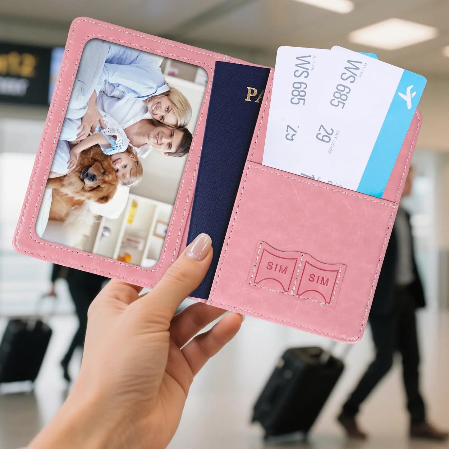 Passport Holder for Travel, Rfid Passport Cover Case, Passport Wallet Women Travel Essentials Accessories Document Organizer