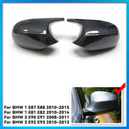 E90 E91 Black M3 Style Cover E81 E82 E87 E88 for BMW 1 3 Series E92 E93 Carbon Fiber M Look Rear Mirror Cap Car Accessories - Urbizia
