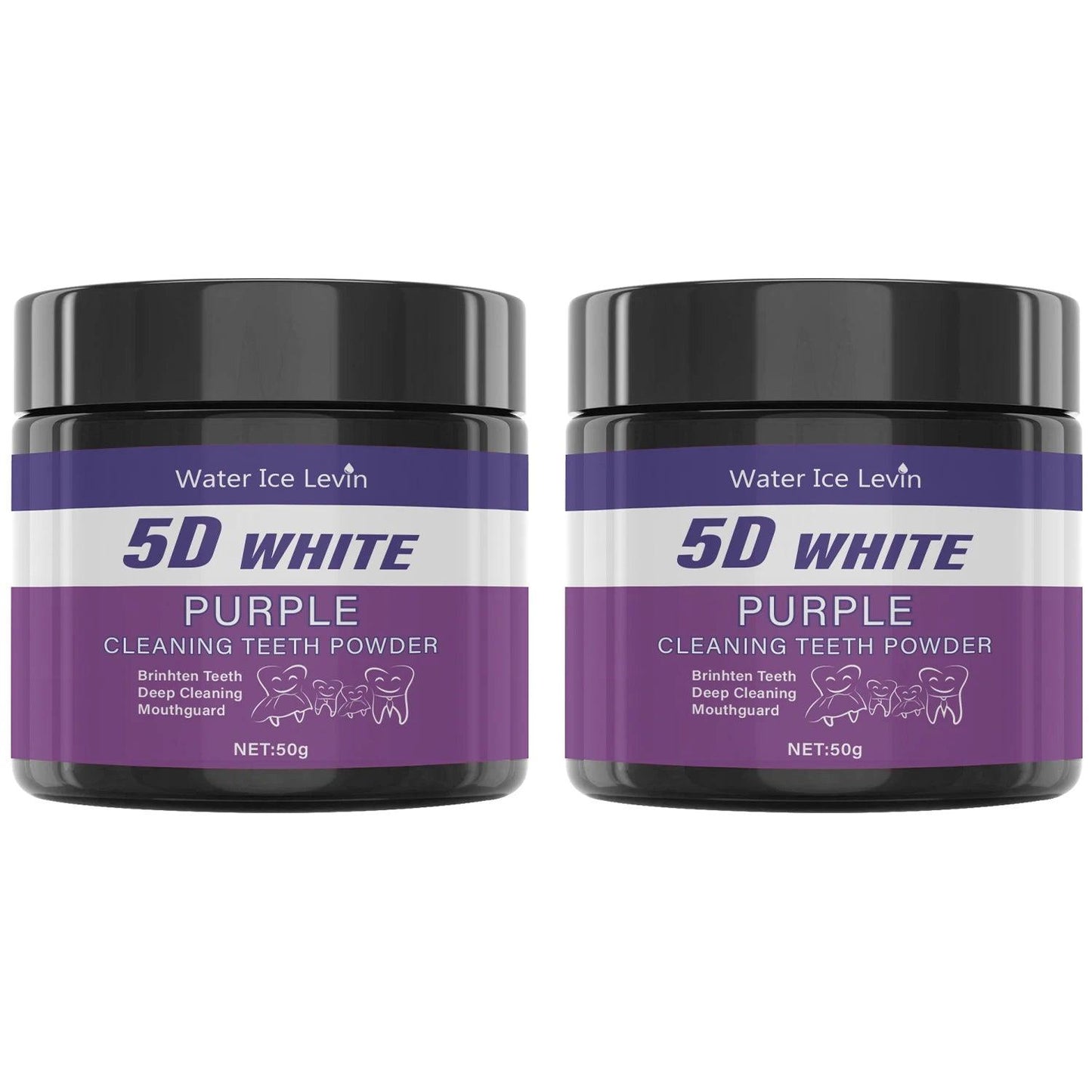 Purple Tooth Cleaning Powder - Sulfate-Free, Deep Cleaning and Polishing, Whitens Teeth in 5 Days, Portable for Daily Use and Travel