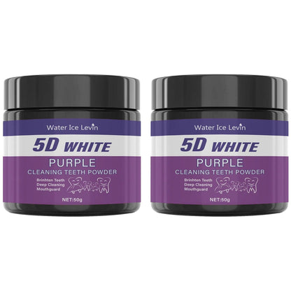 Purple Tooth Cleaning Powder - Sulfate-Free, Deep Cleaning and Polishing, Whitens Teeth in 5 Days, Portable for Daily Use and Travel