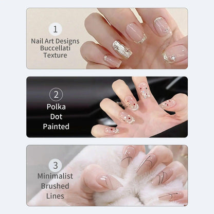 Nail Art Wire Drawing Tool Multifunctional Seven-pin Pen Texture Brush Tools DIY Nail Brush Bendable Feather Pin Painting Lines