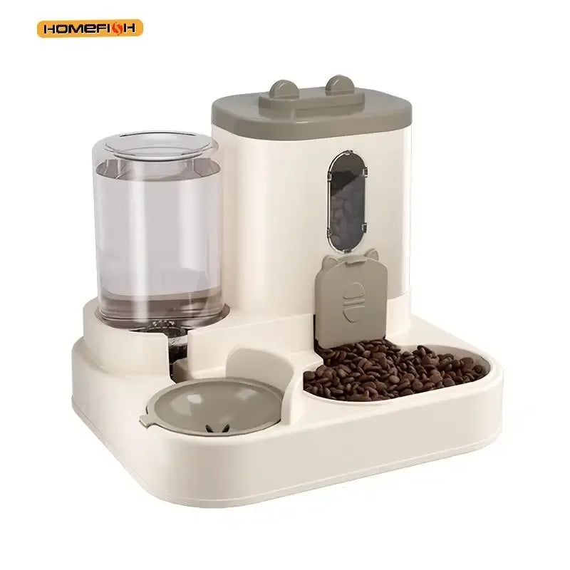 2in 1 Cat Food Dispenser Water and Food Integrated Fully Automatic Cat Food Feeding and Water Dispenser Cute Water Dispenser - Urbizia