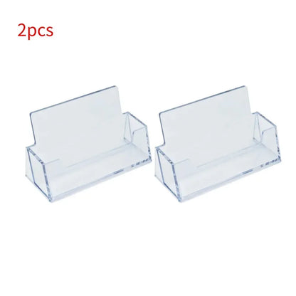 Clear Business Card Holder Organizer Office Desk Display Stand Memo Counter Accessories Tabletop Business Card Holder Case Box - Urbizia