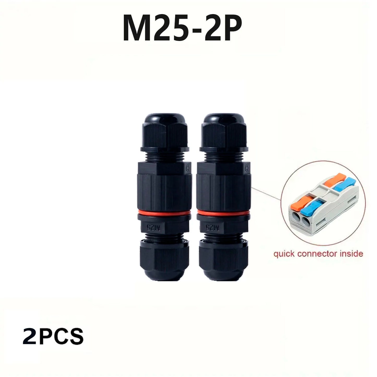 1/2Pcs IP68 Waterproof Joint Wire Quick Connection Connector 2/3 Pin Solder Less LED Lamp Wiring Outdoor Rainproof Terminal