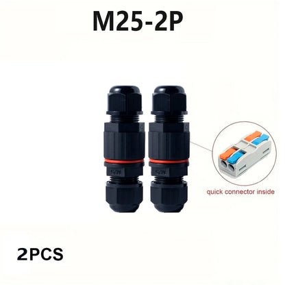 1/2Pcs IP68 Waterproof Joint Wire Quick Connection Connector 2/3 Pin Solder Less LED Lamp Wiring Outdoor Rainproof Terminal