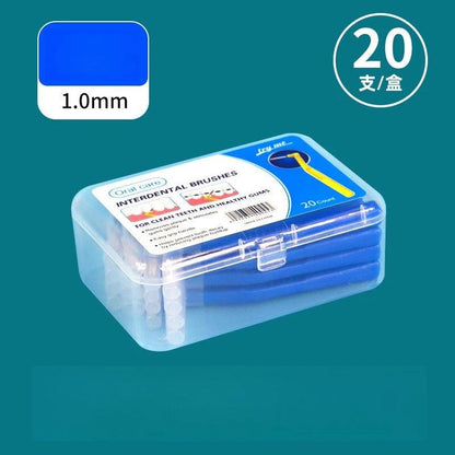 20Count for Cleaning Interdental Brush Cleaners Dental Tooth Flossing Head Oral Hygiene Angle with Portable Case Easy Use