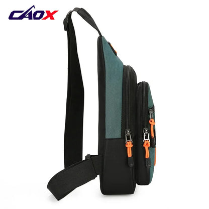 Fashion Men's Chest Bag Handbag Lightweight Oxford Fabric Crossbody Shoulder Bag Stylish Casual Men's Waist Packs Male Chest Bag