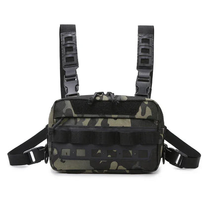 Men’s Camo Fishing Vest Chest Pack Outdoor Tackle Bag - Urbizia
