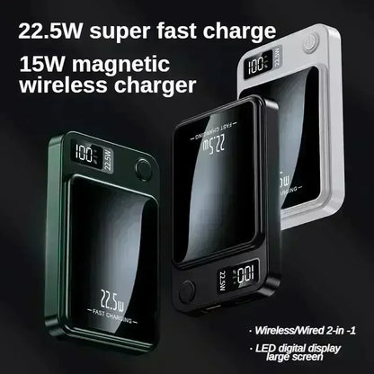 VIVO 500000mAh Magnetic Power Bank PD22.5W Wireless Fast Charging Large Capacity External Battery For iPhone Huawei Samsung