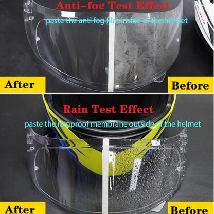 Universal Motorcycle Helmet Clear Rainproof and Anti-fog Film Safety Driving Durable Nano Coating Sticker Film Helmet Accessorie