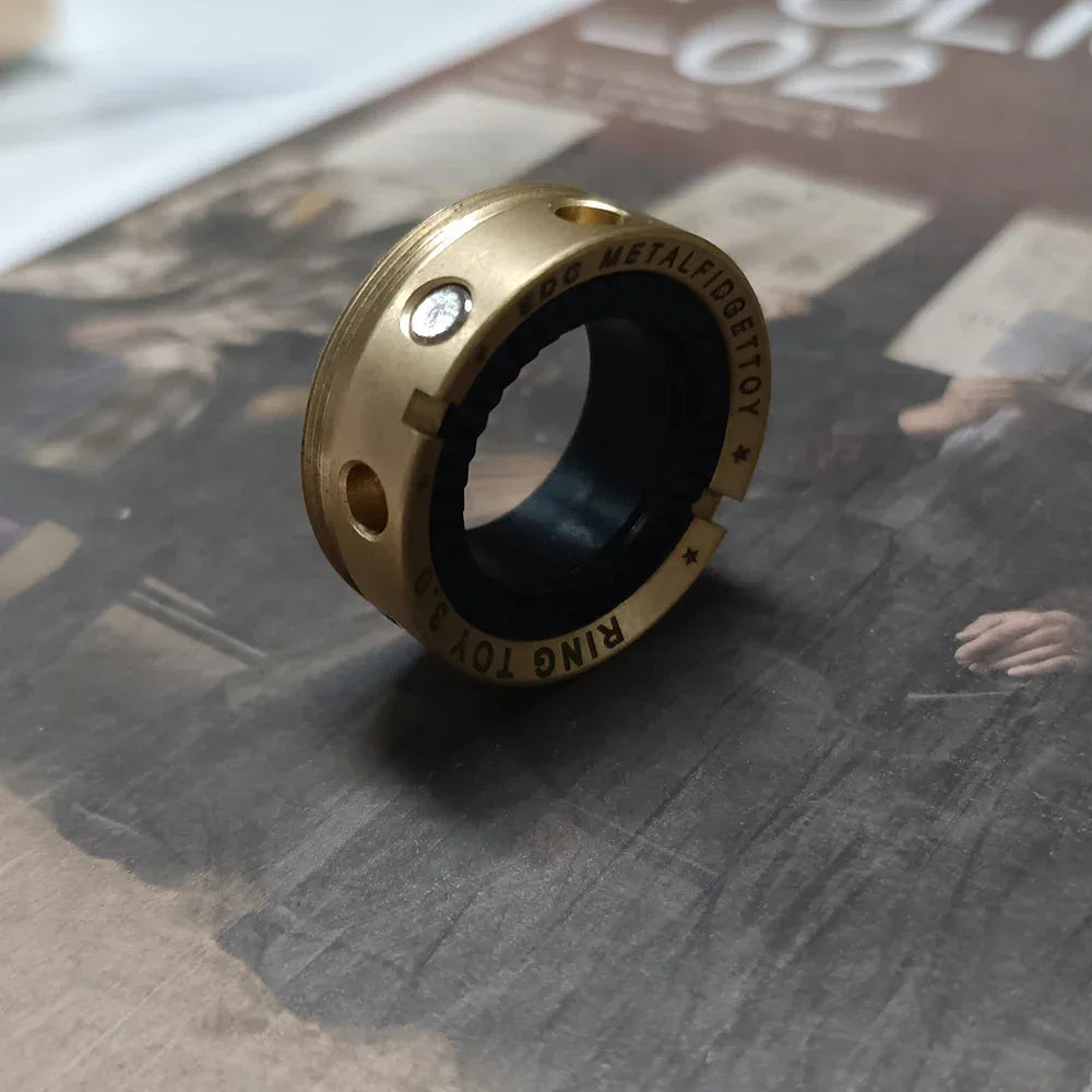 Metal Magnetic Fidget Spinner Ring for Stress & Focus Relief