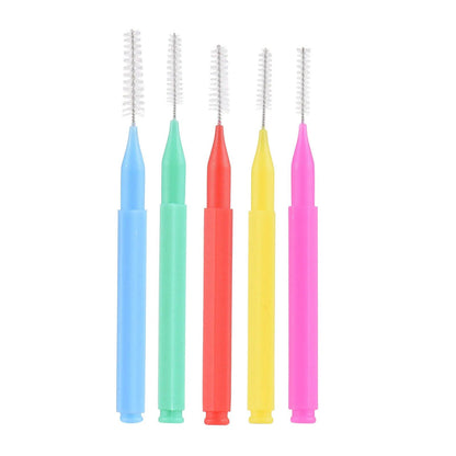 100pcs Interdental Brushes Dental Floss Toothpick Orthodontic Braces Brush Tooth Cleaning Tool Oral Care Tooth Cleaning Tool