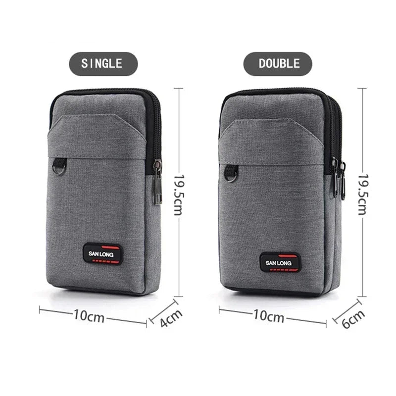 Waterproof Waist Bag Purse Single/double Layer Outdoor Waist Fanny Pack Men Phone Pouch Camping Hunting Tactical Bag with Belt