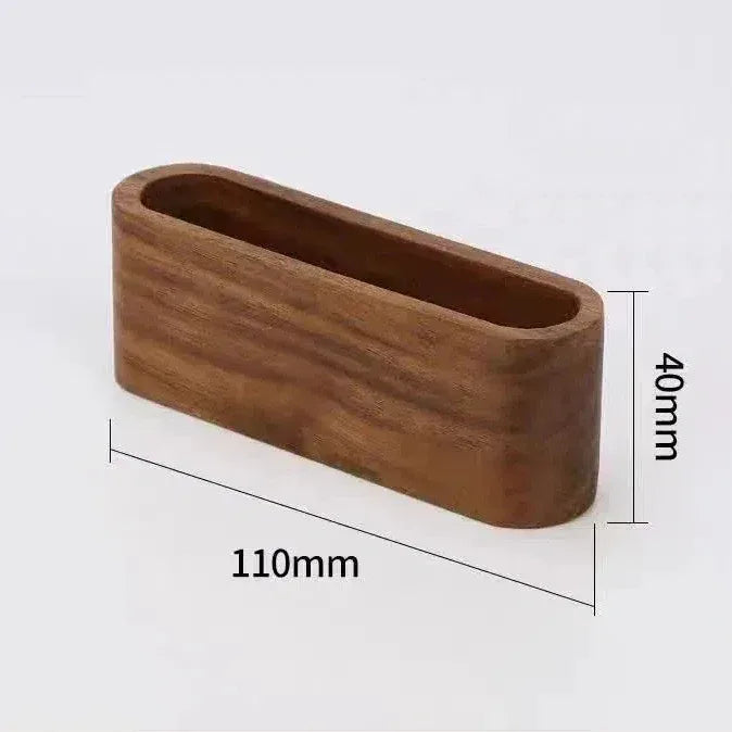 Wooden Business Card Holder Note Holder Display Rack Card Holder Office Supplies Stationery Desktop Accessories Storage Box - Urbizia