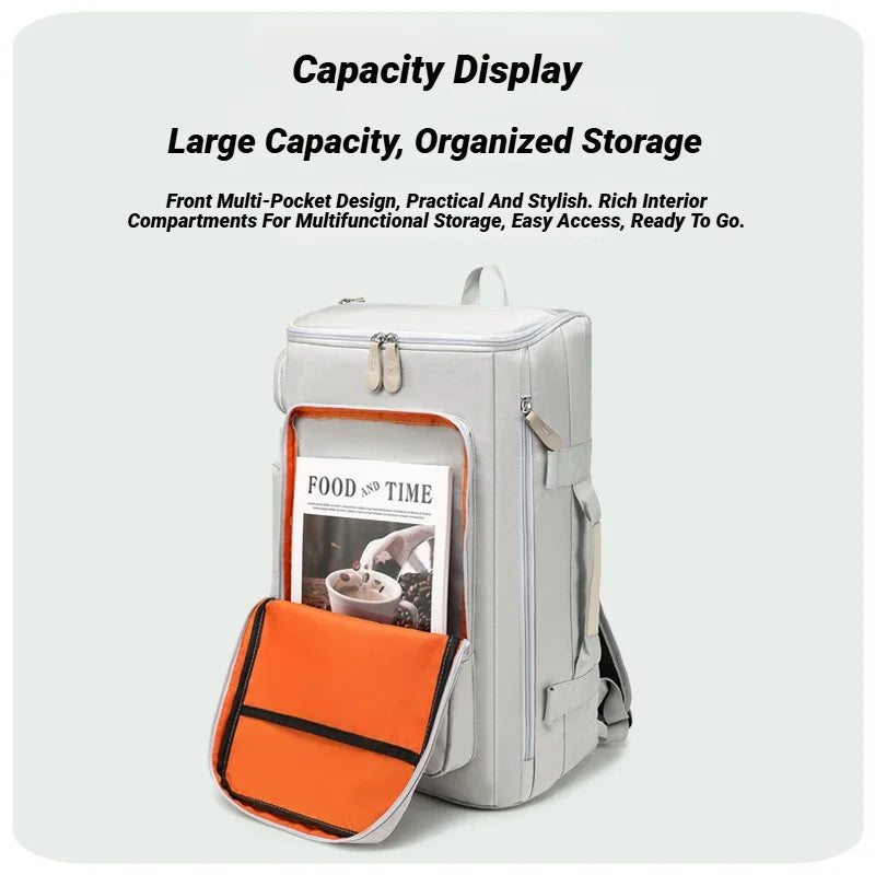 Large Capacity Fitness Bag, Travel Backpack, Dry Wet Separation Shoulder Outdoor Sports, Fishing, Yoga Training Bag Capacity Gym