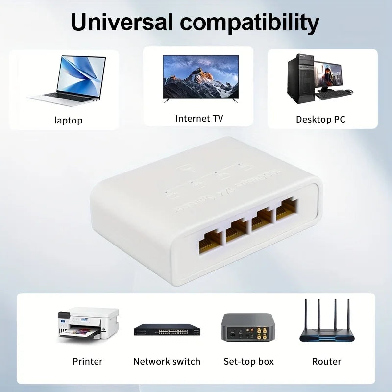 Magecam RJ45 Network Switch Hub 1 In 4 Out Converter 1000Mbps Gigabit Ethernet Switch Hub Wire Divider PC LAN Extend Adapter