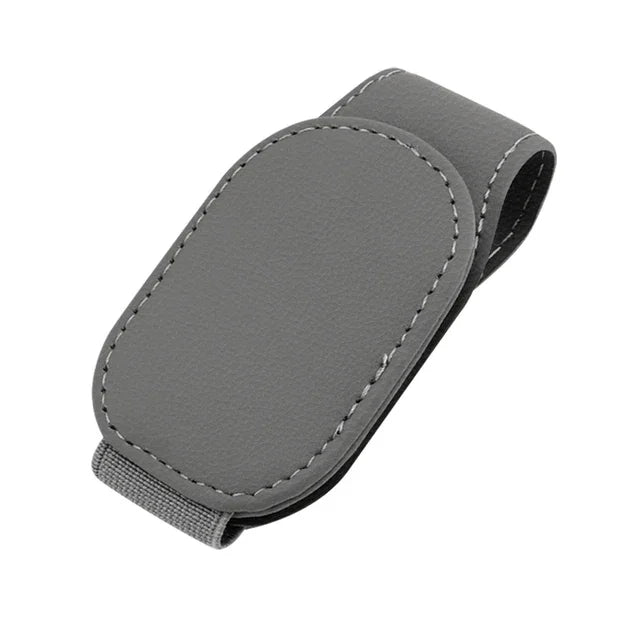 Magnetic Leather Eyeglass Hanger Clip Universal Car Sunglasses Holder Magnetic Eyeglass Hanger Clip For Cars Ticket Card Clip