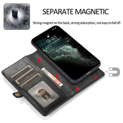 Flip Leather Wallet Case For iPhone 12 11 Pro Max Detachable Magnetic Leather Cover for iPhone 11 12 Pro Max X XR XS Max 8 7Plus