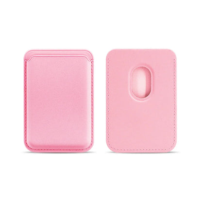 Leather Card Wallet Cover Phone Card Holder for MagSafe Magnetic Case Suitable for All iPhone for MagSafe Card Phone Back Bag