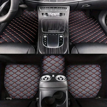 Universal 5-Piece Car Floor Mats – PU Leather Waterproof Foot Pads - Urbizia
