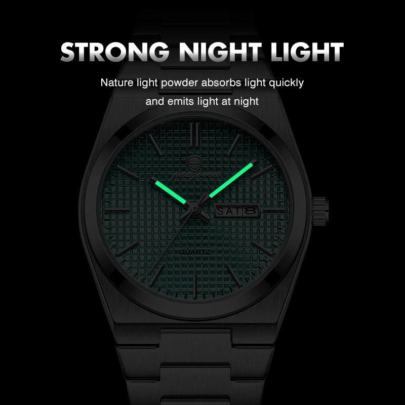 PAAZOMU Original Luxury Men Clock Fashion Luminous Waterproof Chronograph Date Watch For Man Leather Quartz Men's Watches Reloj