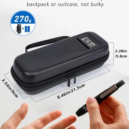 With Thermometer Display Insulin Cooler Travel Case Waterproof Thermal Insulated Refrigerated Medicine Organizer Bag
