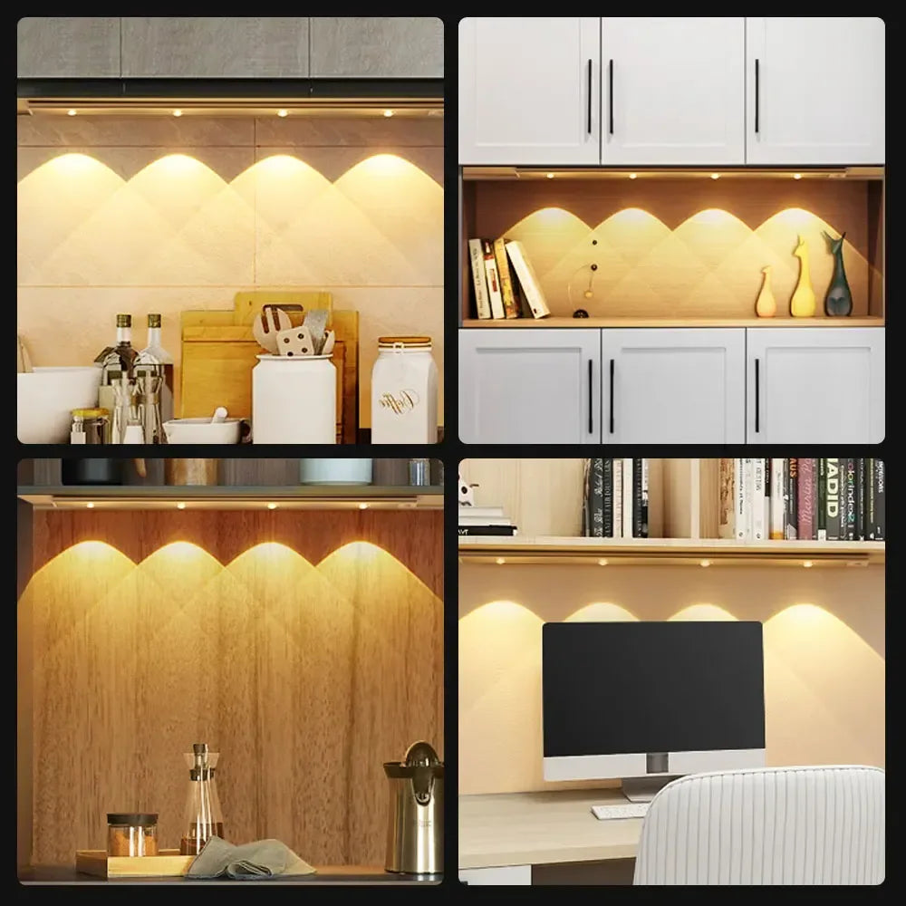 Motion Sensor Light LED Sensor Lamp Wireless Ultra Thin USB LED For Kitchen Cabinet Bedroom Wardrobe Indoor Lighting Night Light - Urbizia