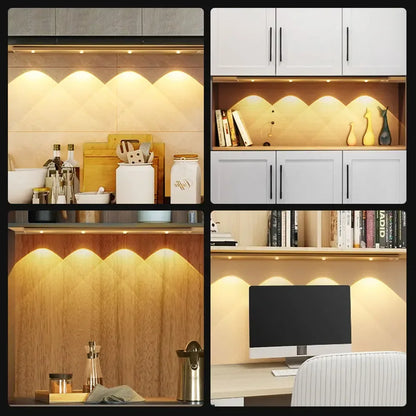 Motion Sensor Light LED Sensor Lamp Wireless Ultra Thin USB LED For Kitchen Cabinet Bedroom Wardrobe Indoor Lighting Night Light - Urbizia