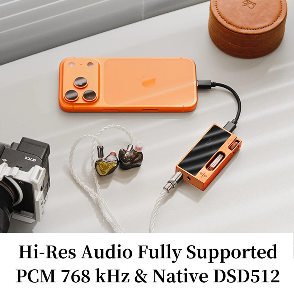 SHANLING UA7 Portable USB DAC Amp Dual JAN6418 Tubes Transistor Mode HiFi Audio Dongle ES9069 DSD512 3.5mm / 4.4mm Bal 577mW