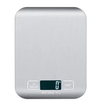 Digital Kitchen Scale 10/5kg-1g LED Display Stainless Steel Panel Electronic Scales for Home Food Snacks Weighing Baking Tools
