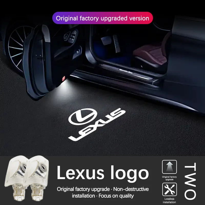 LED Car Door Logo Projector Welcome Ghost Shadow Light Accessories For LEXUS RX ES GX LS LX IS GS RC UX IS250 IS300 IS350 ES300