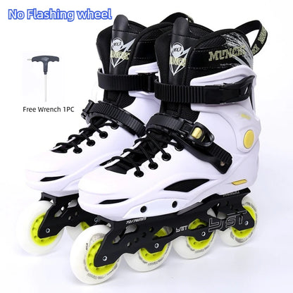 DF Adult Inline Skates Professional Roller Skating Shoes Freestyle Slalom Skates Outdoor Rollerblades for Men Women Fitness