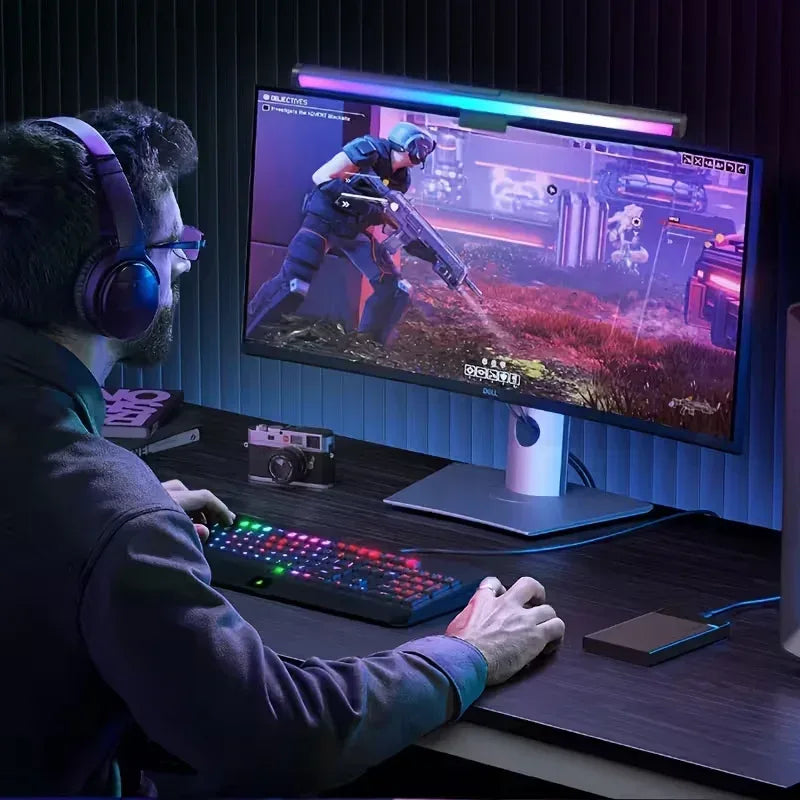 Computer Monitor Screen Light Bar LED Desk Lamp Monitor Light Bar Eye-Care Stepless Table Lamp Dimming Lighting for Work Gaming - Urbizia