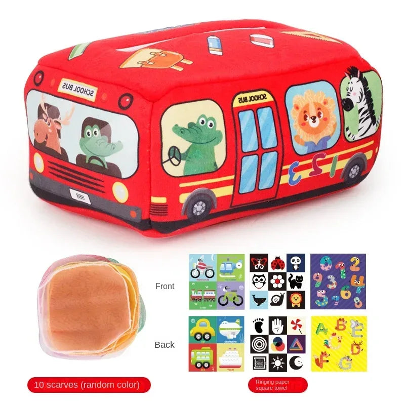 Baby Montessori Magic Tissue Box – Educational Sensory Toy - Urbizia