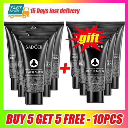 1/3/5/10PCS Bamboo Charcoal Nose Blackhead Remover Mask Deep Cleansing Shrink Pore Mask Skin Care Nose Black Dots Pore Skin Care