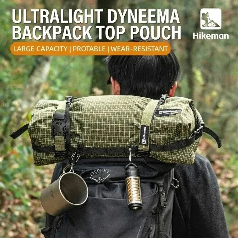 Ultralight Dyneema Backpack Top Lid Waterproof Expansion Pouch Multifunctional External Storage Bag Hiking & Mountaineering