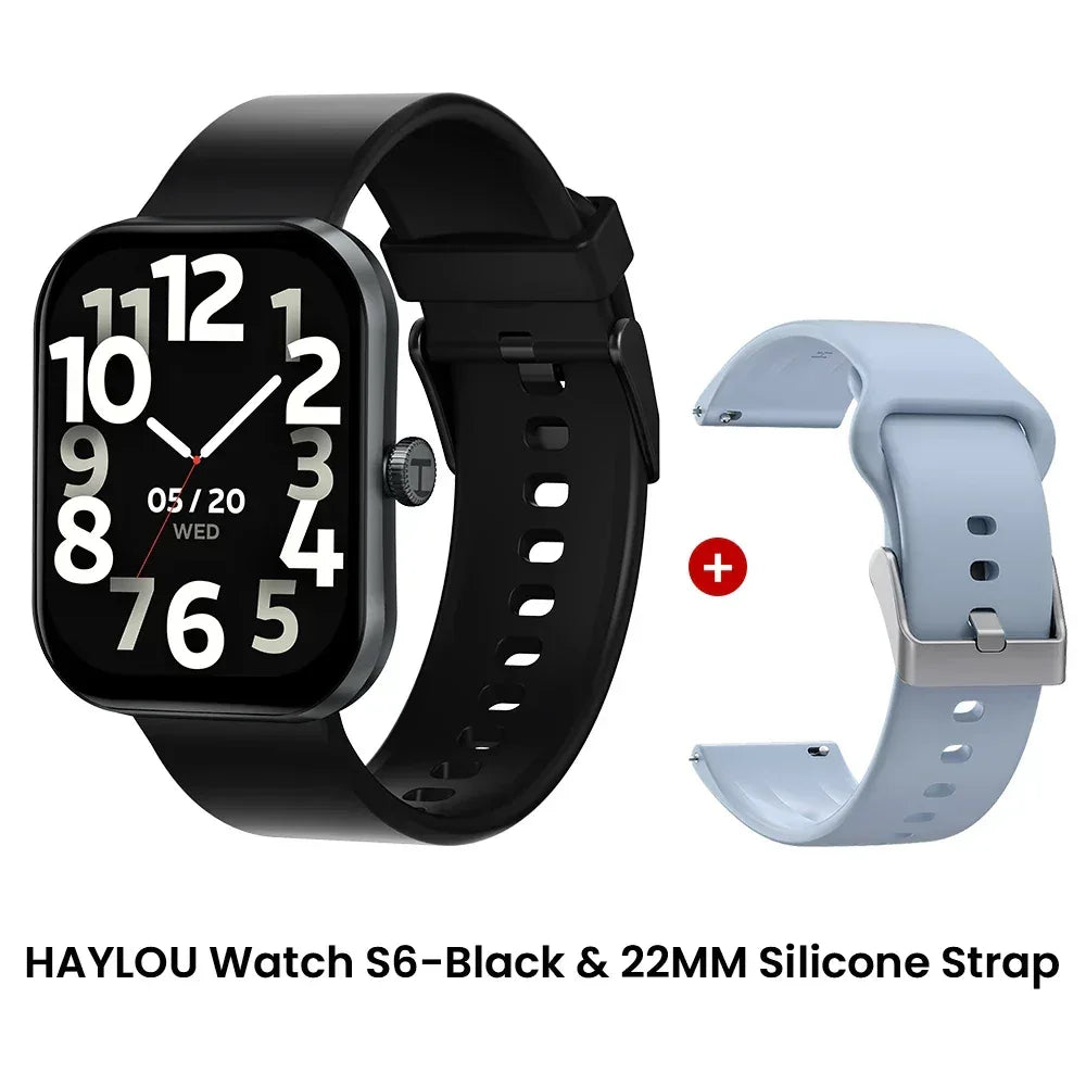 HAYLOU Watch S6 Smartwatch 2.01" HD Display Smart Watch Bluetooth Voice Callings IP68 Waterproof Fitness Tracking Smartwatch - Urbizia